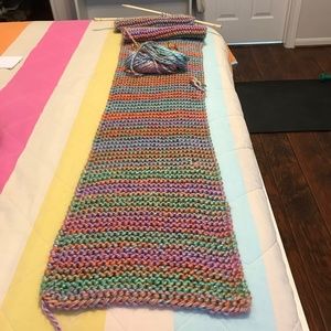 Knitted Hand Made NEW Colorful Shawl